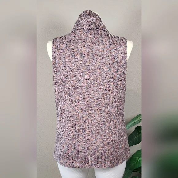 CATO Sleeveless Multi-Colored Ribbed Cowl Pullover - Plus Size 22/24W - Picture 3 of 8